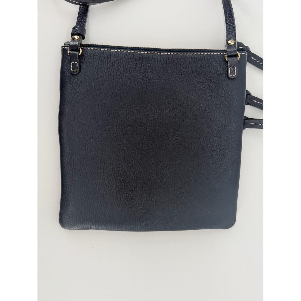 Dooney & Bourke Navy Blue Pebble Grain Leather Triple Zip Crossbody Bag - Picture 2 of 10